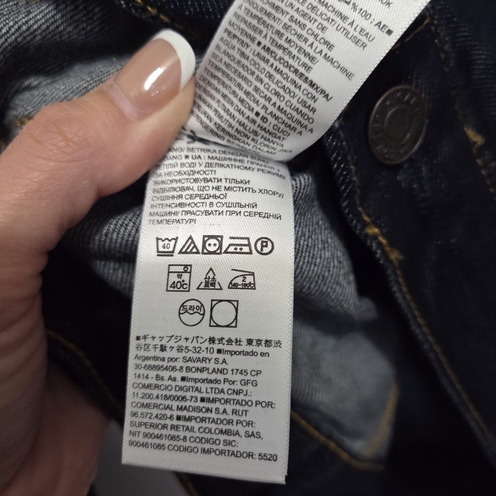 Gap Denim Icon Mens Dark Indigo Wash 100% Cotton Jacket Size Medium Casual - Picture 13 of 14